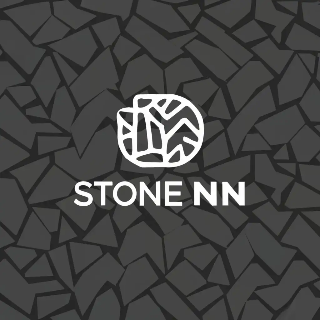 a logo design,with the text "STONE NN", main symbol:stone, tile, cobblestone,Moderate,be used in Construction industry,clear background