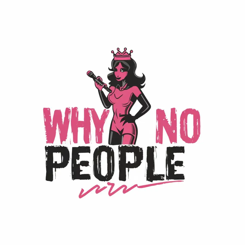 a logo design,with the text "why no people", main symbol:cam girl,Moderate,clear background