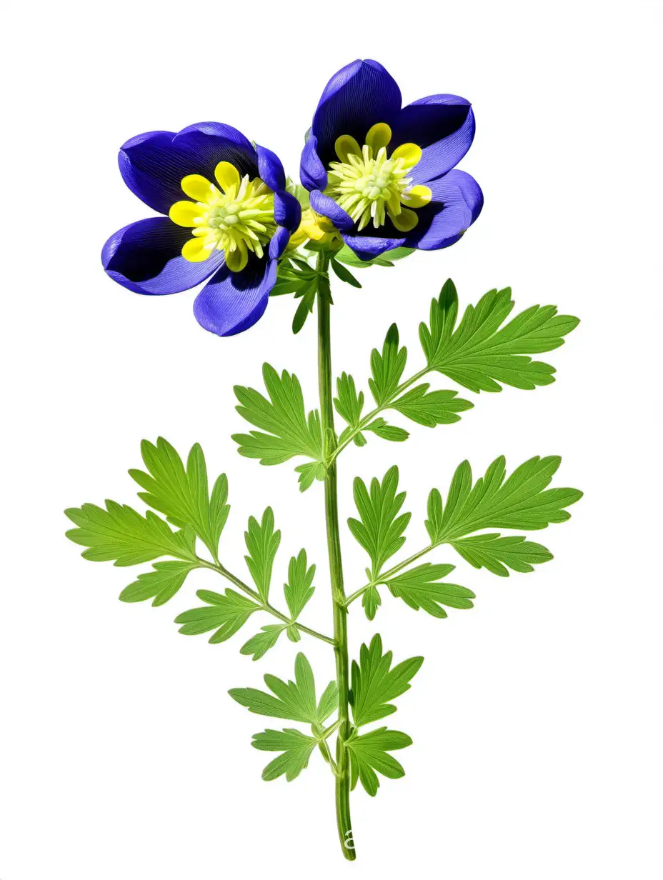 Vibrant-Botanical-Aconite-Flower-on-Clean-White-Background