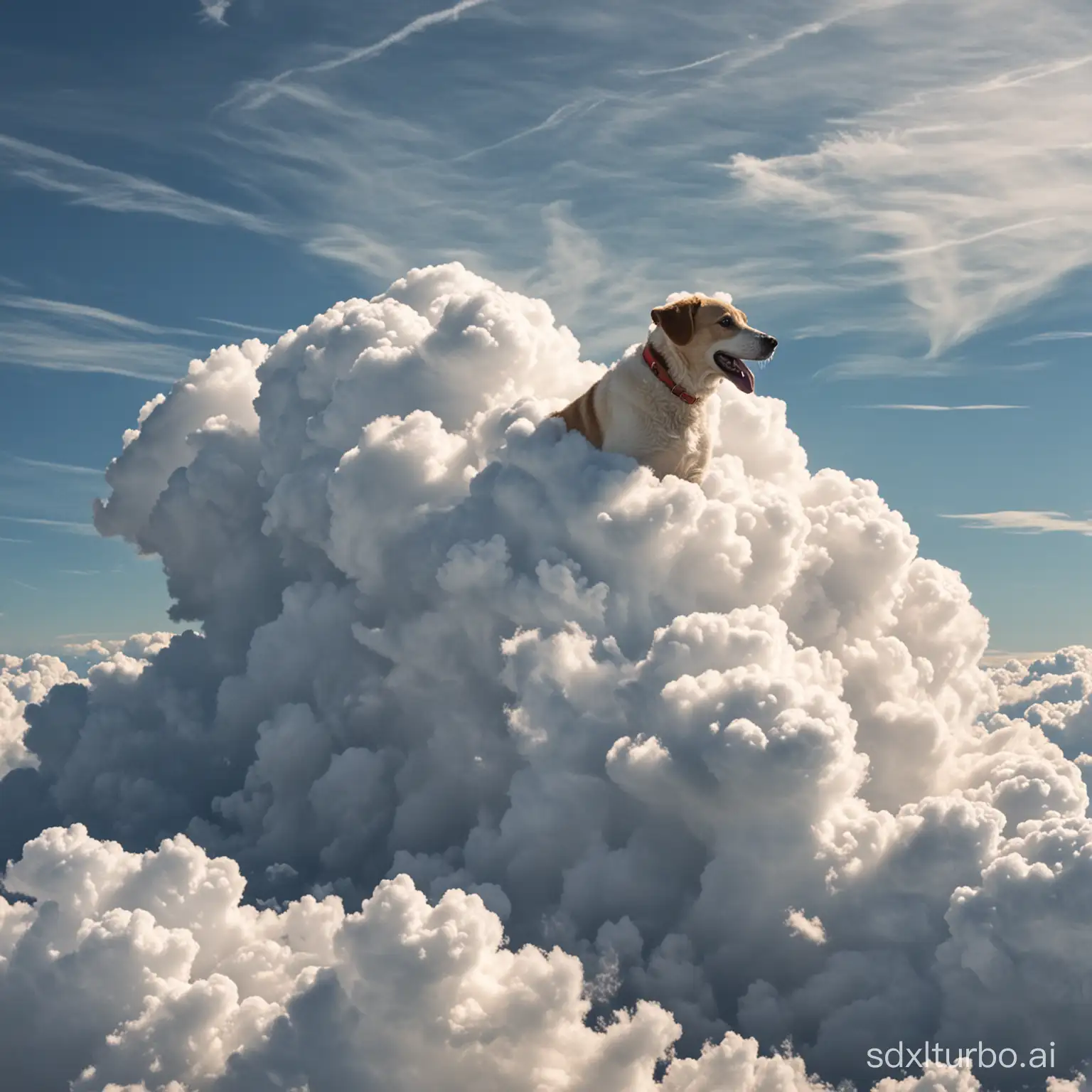 Playful-Canine-Silhouette-in-Majestic-Cloudscape