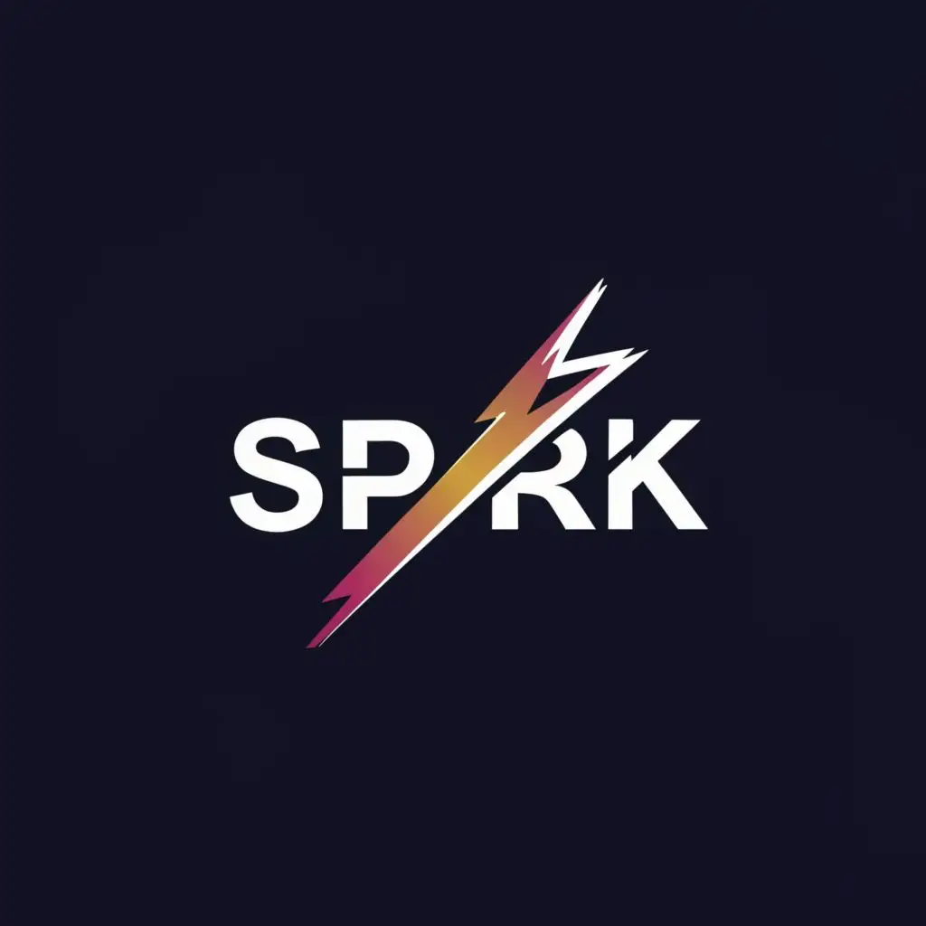 a logo design,with the text "Sprk", main symbol:Lightning,Moderate,clear background