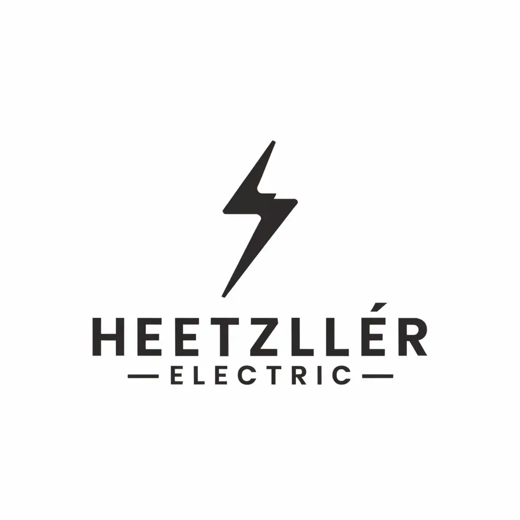 a logo design,with the text "HERTZLER ELECTRIC", main symbol:LIGHTNING BOLT,Moderate,be used in Construction industry,clear background
