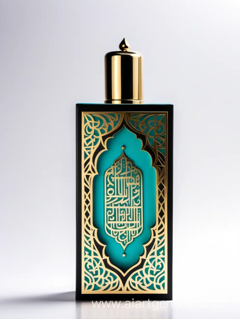 Luxurious-Arabic-Calligraphy-Perfume-Box-in-Elegant-Black-and-Gold