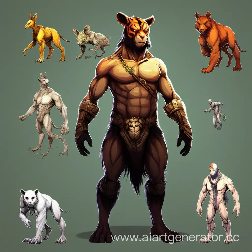 Create a new game character from a mix of animal and human.