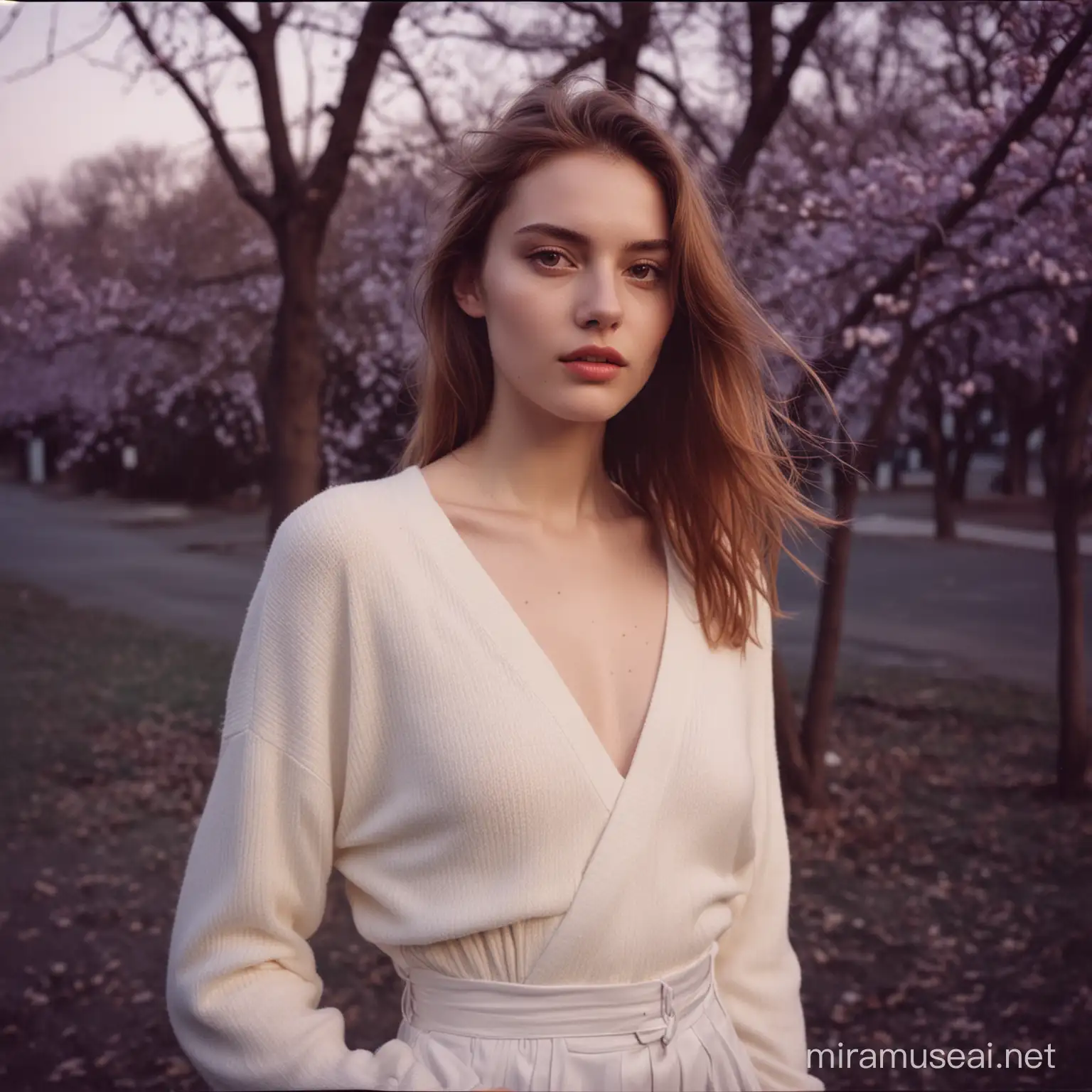 Elegant Springtime Fashion Editorial Ethereal Beauty in the Dusk