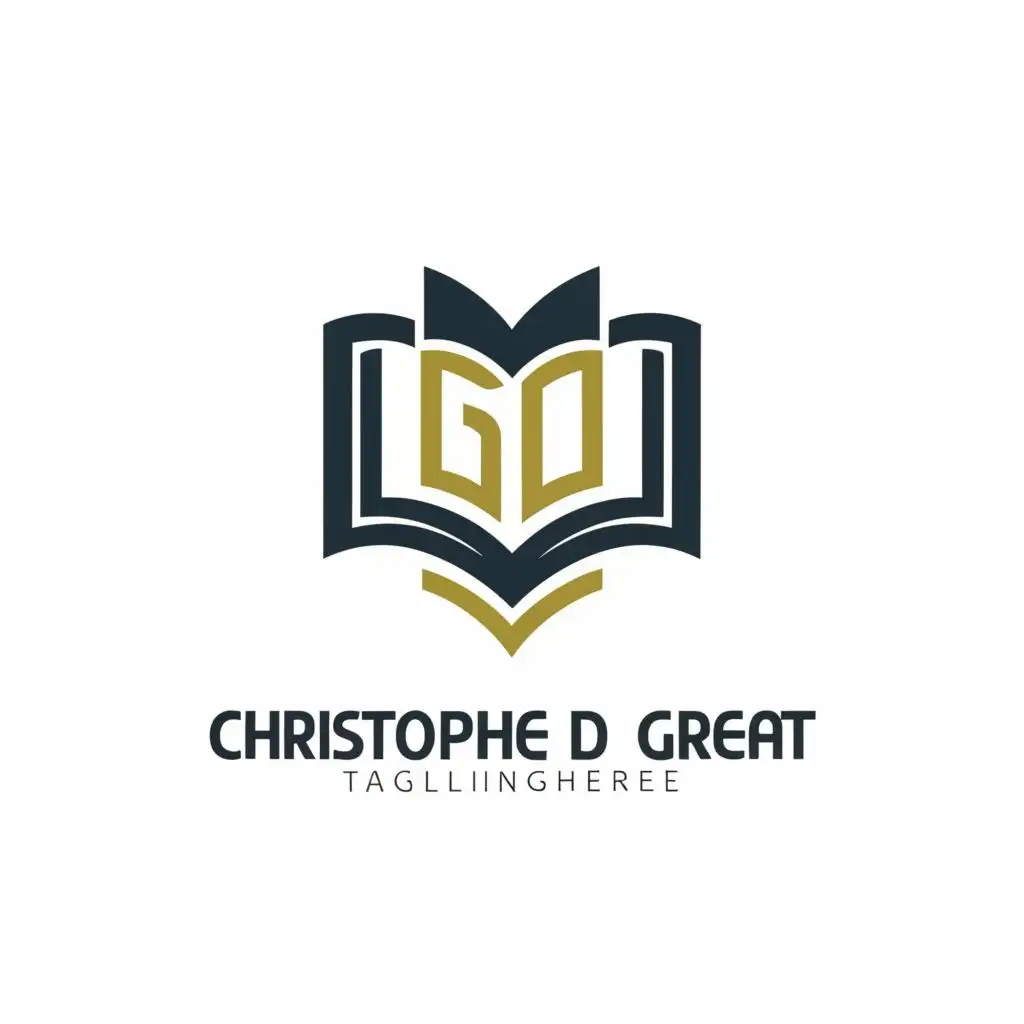 logo, book, with the text "Christopher De great", typography, be used in Education industry