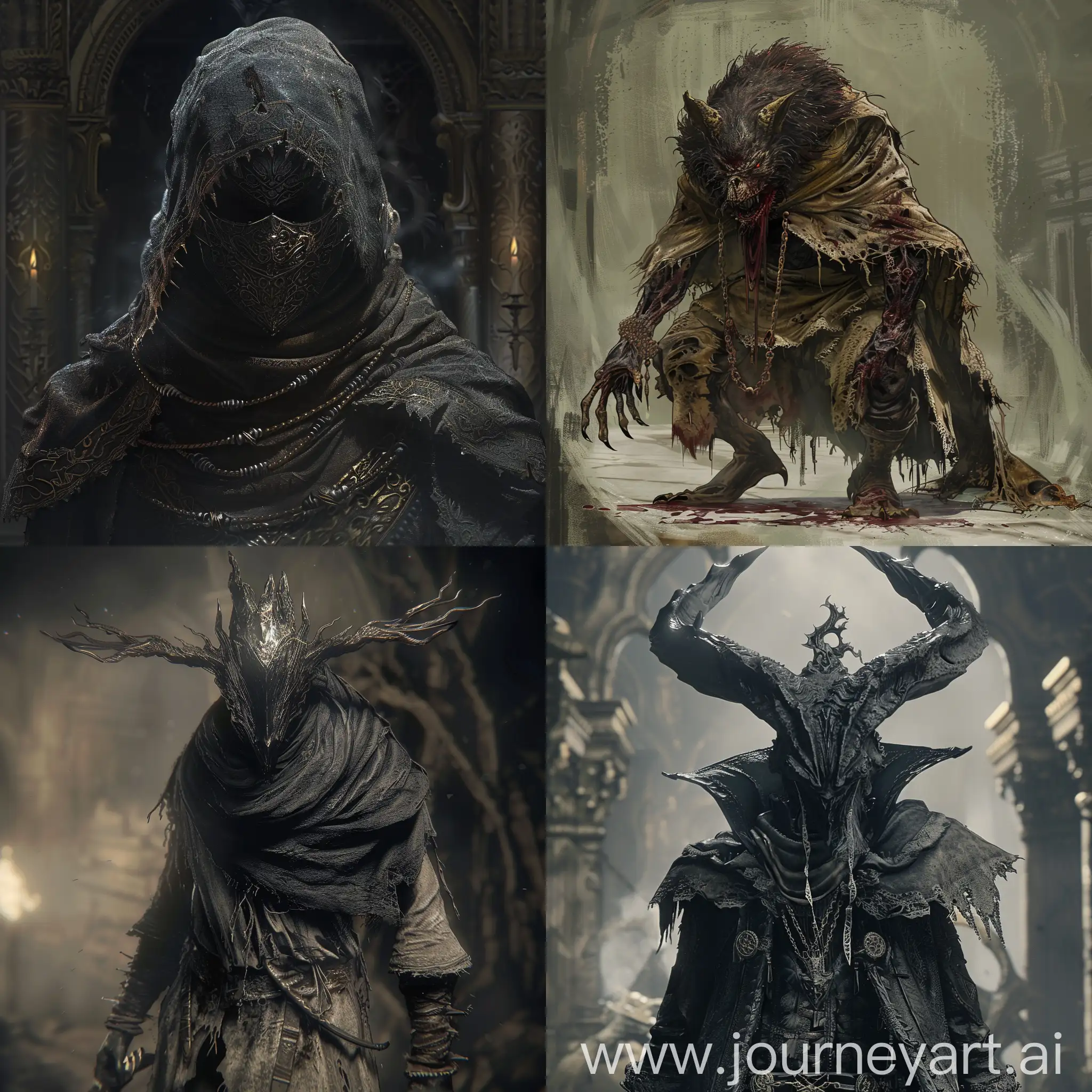 Arabian-Style-Beast-Boss-in-Bloodborne-Art