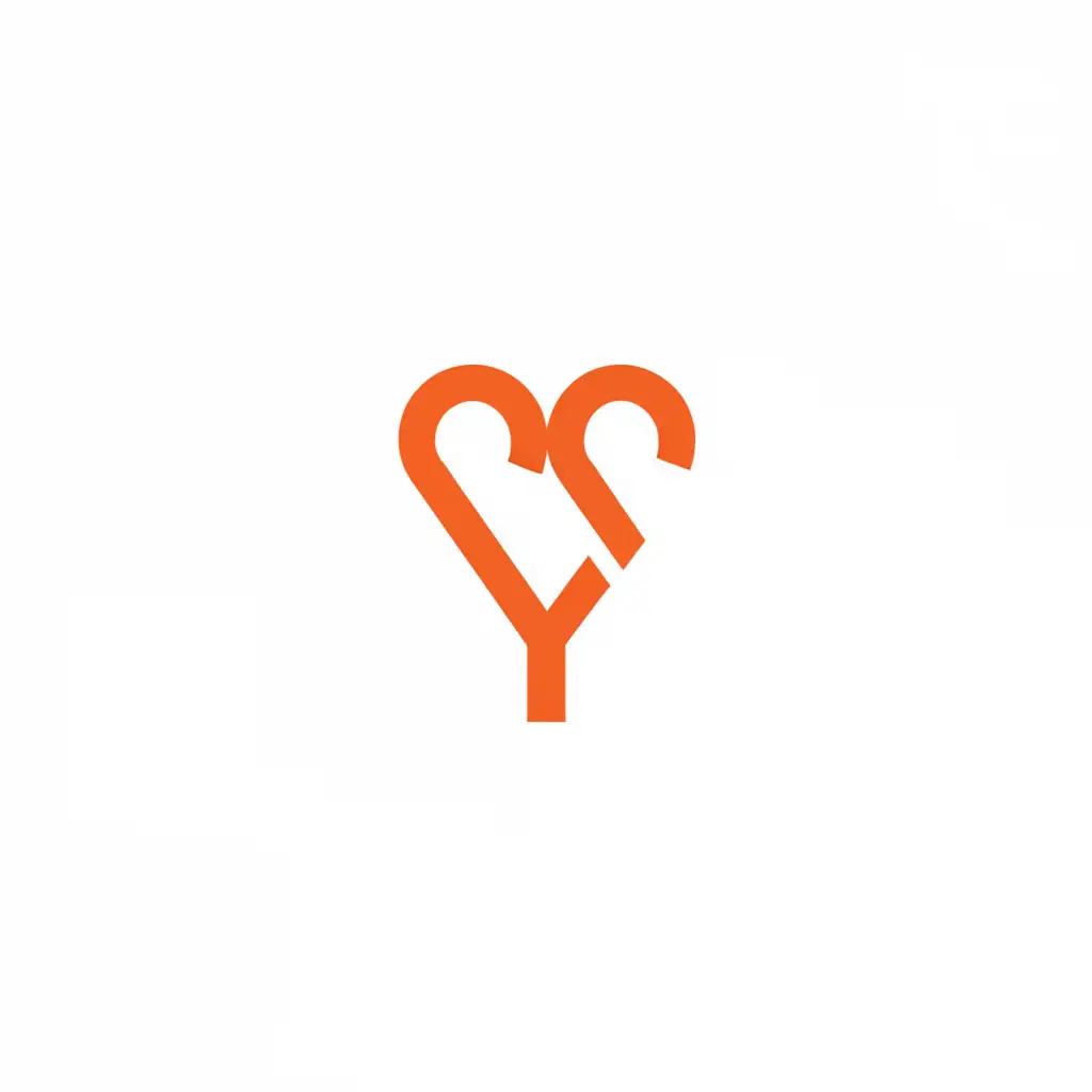 a logo design,with the text "Y", main symbol:Y, heart,Minimalistic,be used in Entertainment industry,clear background