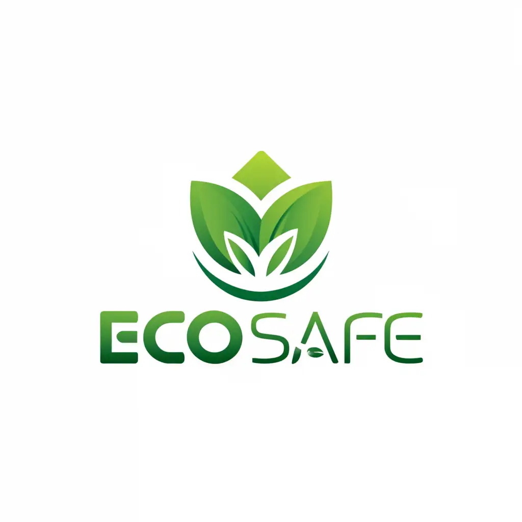 LOGO-Design-For-EcoSafe-Green-Eco-Symbol-on-a-Clear-Background
