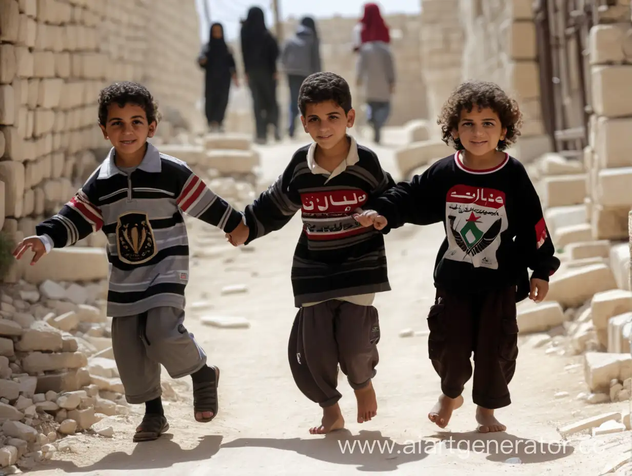 Joyful-Palestinian-Children-Celebrating-Cultural-Traditions
