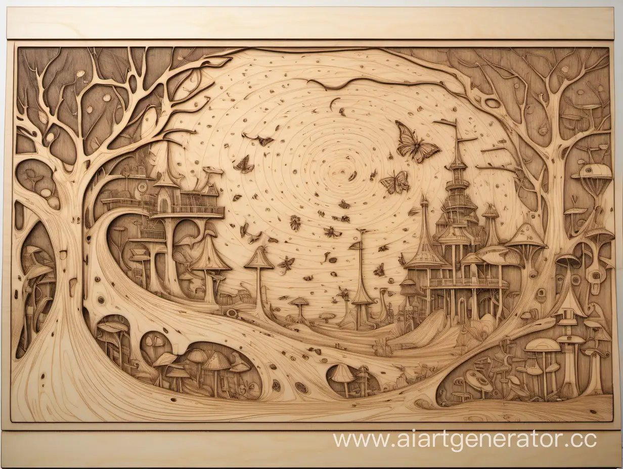 Engraved-Plywood-Fantasy-Intricate-Art-on-Wood-Panel