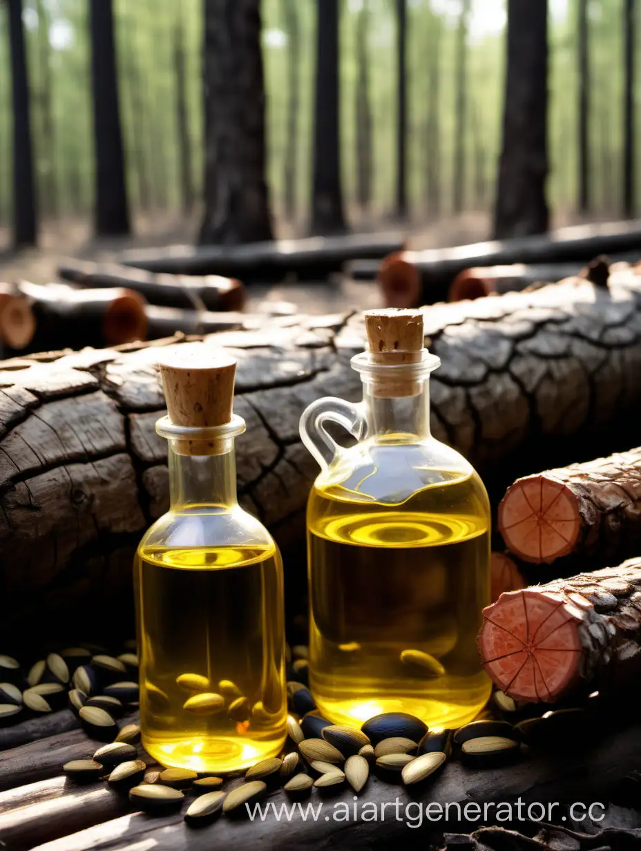 Organic-Seed-Oil-Bottles-in-a-Forest-Setting