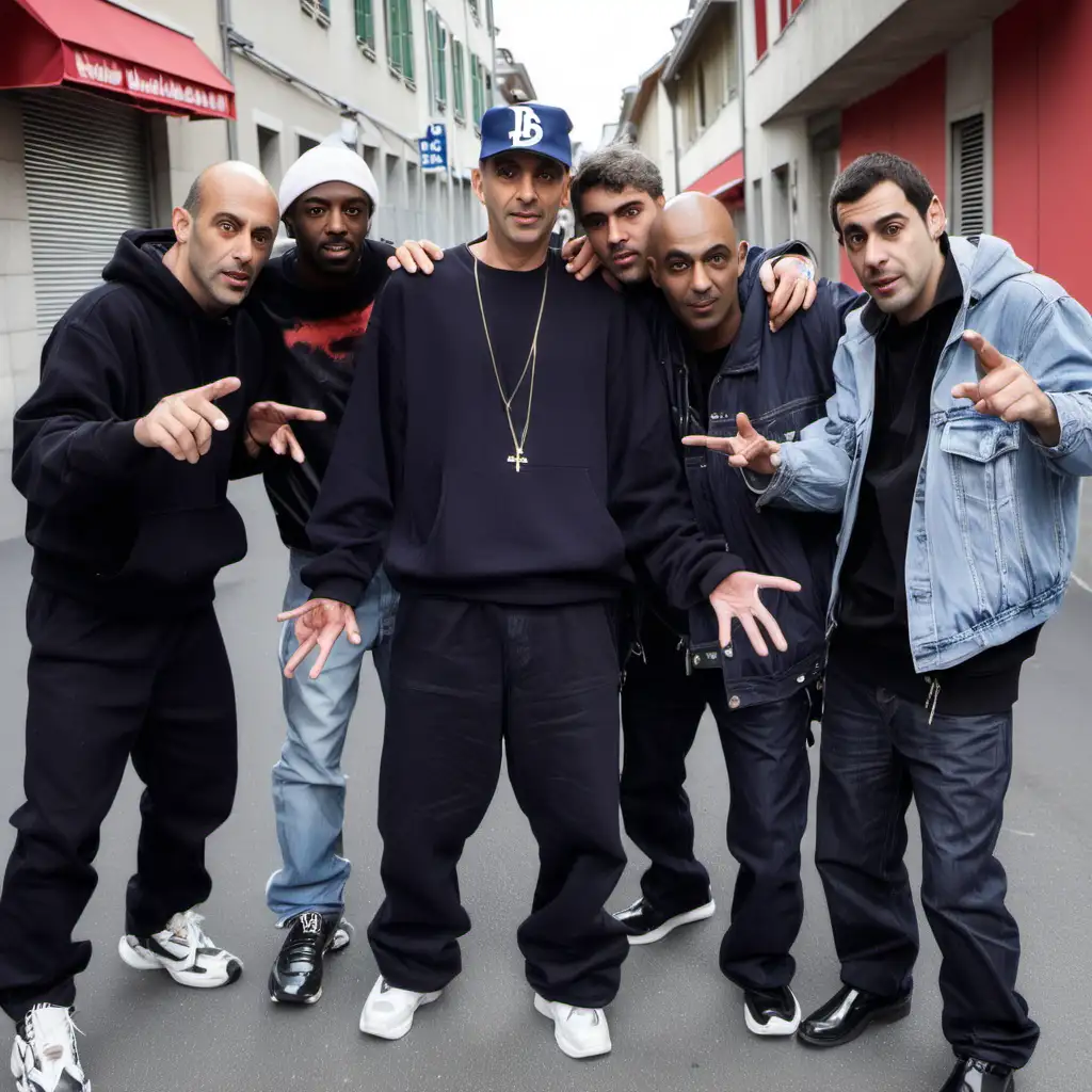 alain berset as rapper with gang in les palettes geneva 