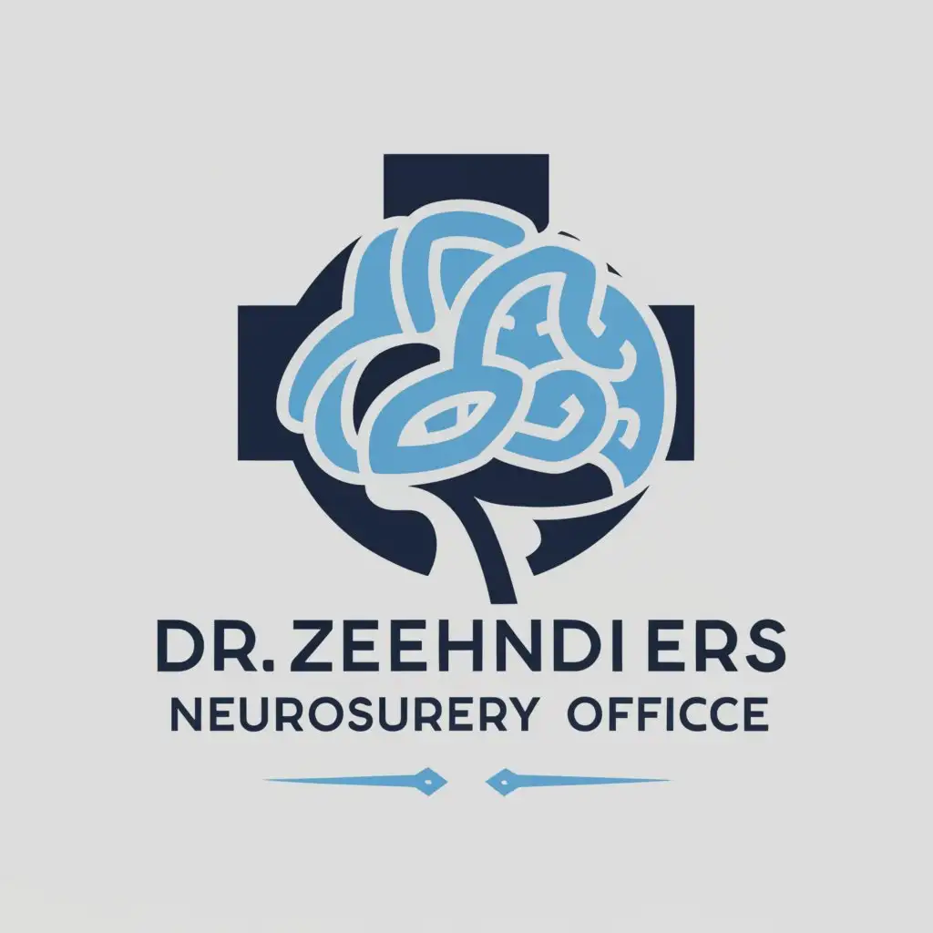 a logo design,with the text "Dr. Zehnder's neurosurgery office", main symbol:brain,Moderate,clear background