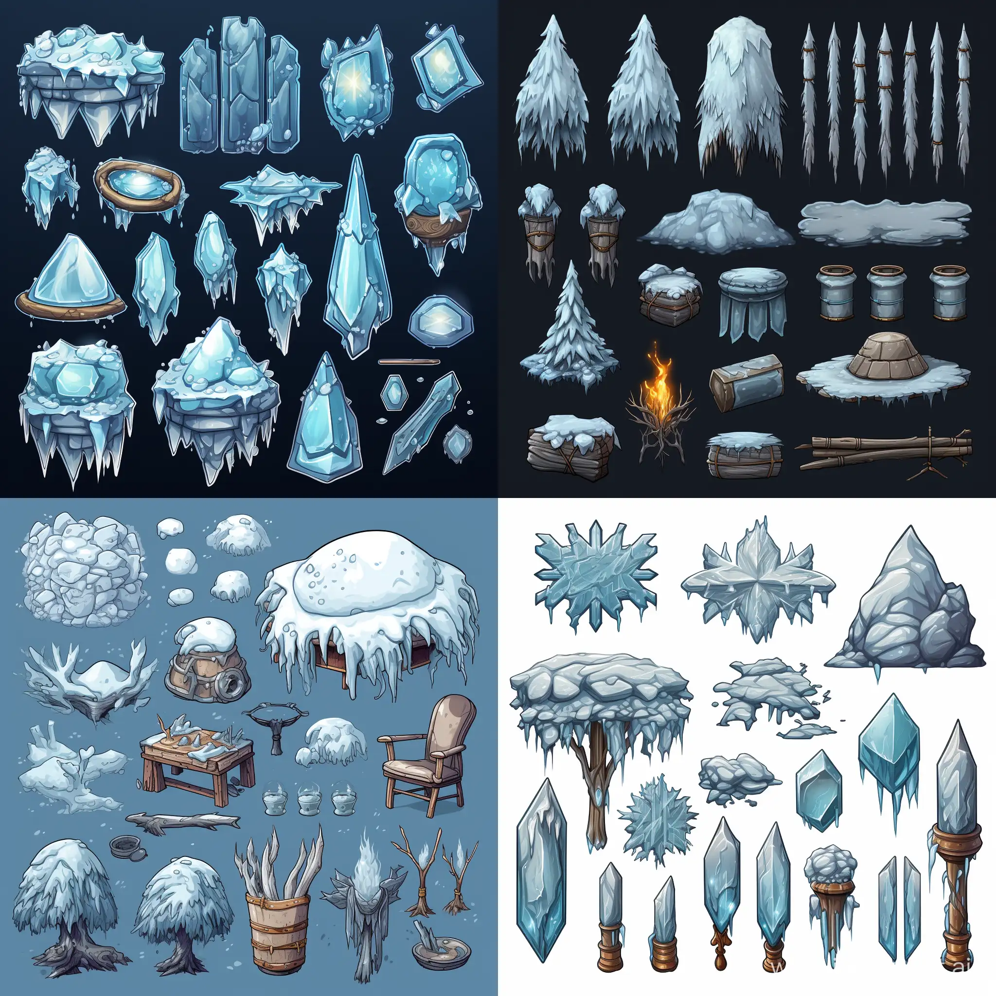 Fantasy-RPG-Items-Frosty-Collection-of-Ice-and-Snow-Sprites