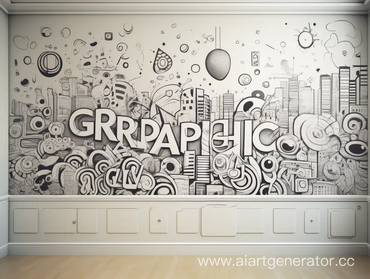 Colorful-Cartoonish-Graphic-Design-Wall-Drawing