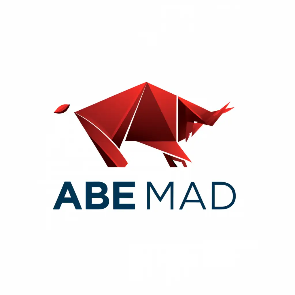 a logo design,with the text "abe mad", main symbol:bull,Moderate,clear background