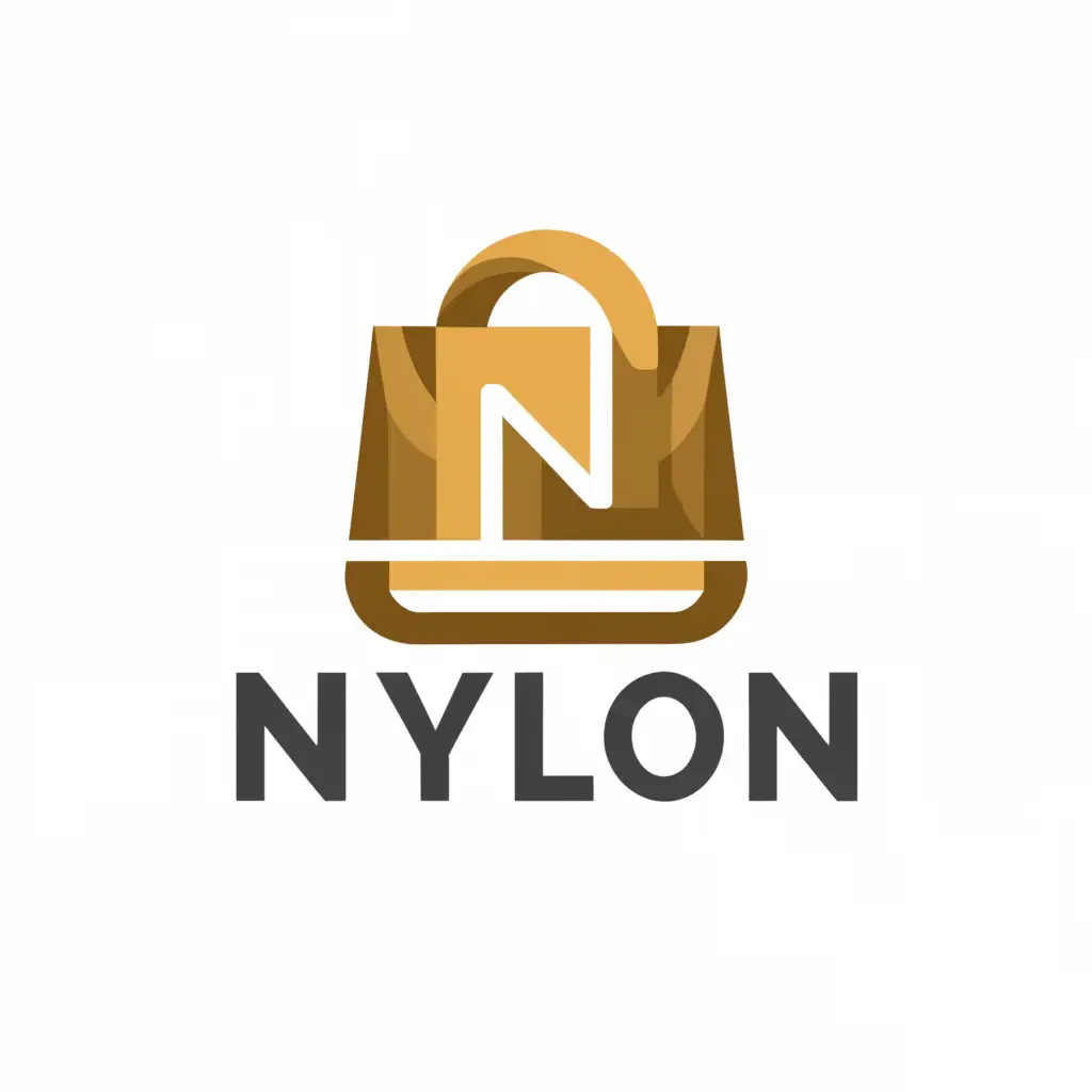 a logo design,with the text "Nylon", main symbol:bag,Moderate,be used in Retail industry,clear background