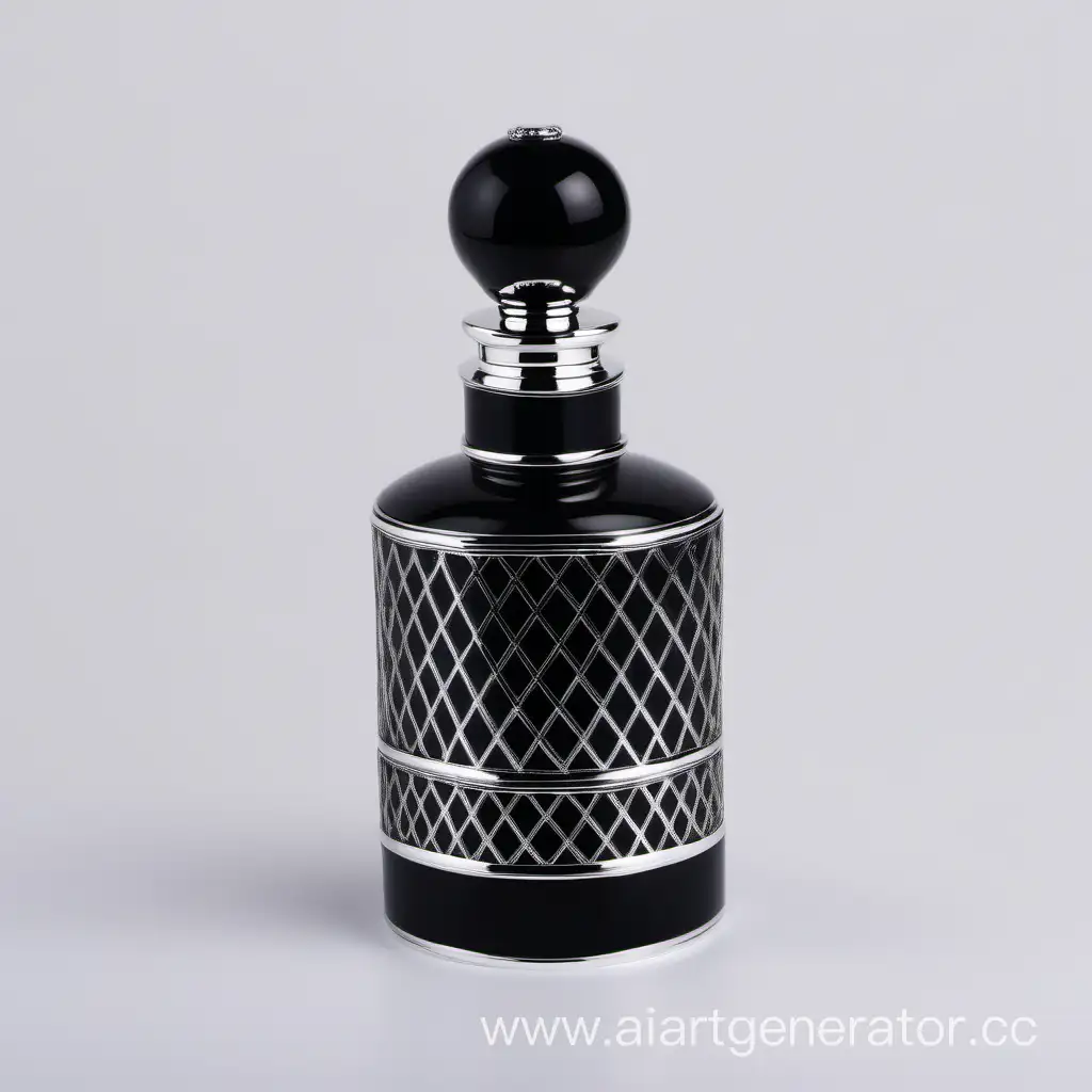 Luxurious-Zamac-Perfume-Bottle-with-Ornamental-Black-and-Turquoise-Design