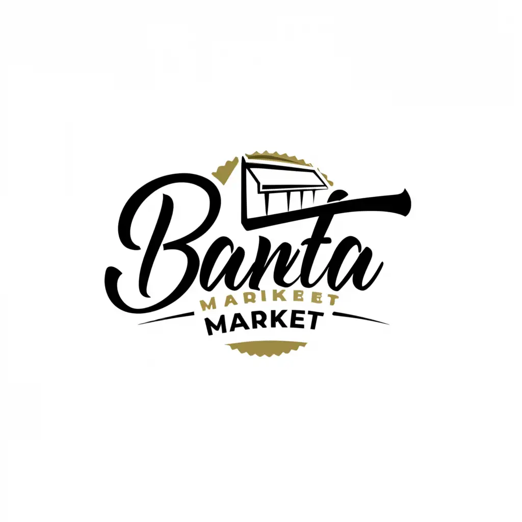 a logo design,with the text "Banta market", main symbol:Market
Bazaar
Store
Shop
Online market
,Moderate,be used in Retail industry,clear background