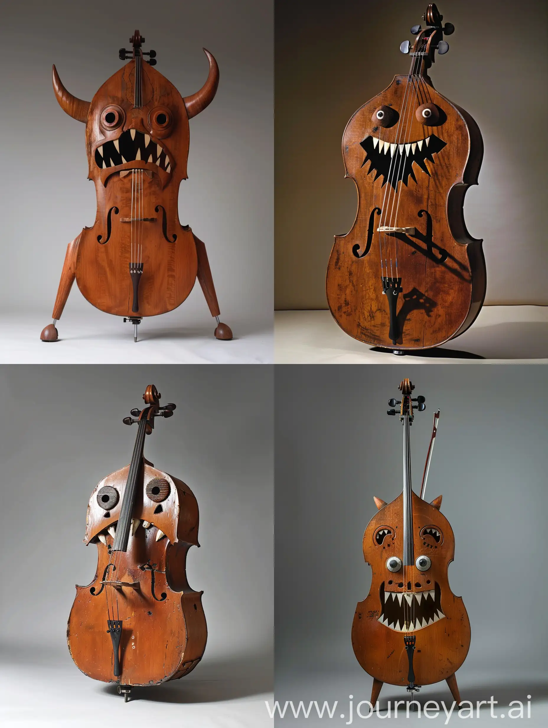 Cello-Monster-Emerging-in-Vibrant-Artistic-Display