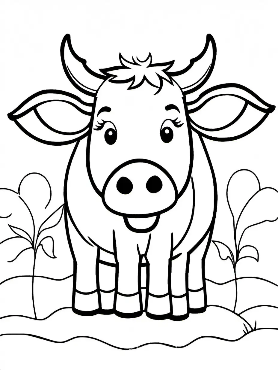 Simple-and-Engaging-Cow-Coloring-Page-for-Kids