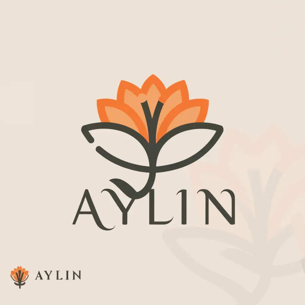 a logo design,with the text "Aylin", main symbol:flower,Moderate,be used in Travel industry,clear background