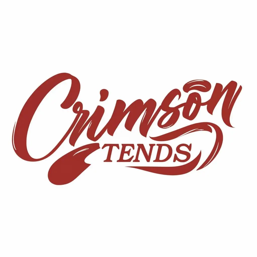logo, Crimson Trends, with the text "Crimson Trends", typography, be used in Internet industry