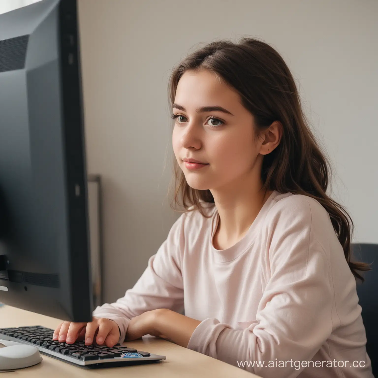Girl-Engrossed-in-Online-Learning-on-Computer