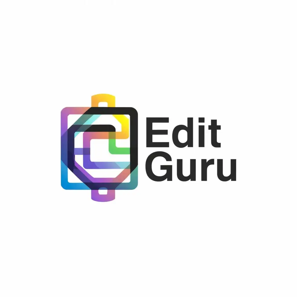 logo, EDIT, with the text "Editguru", typography, be used in Internet industry