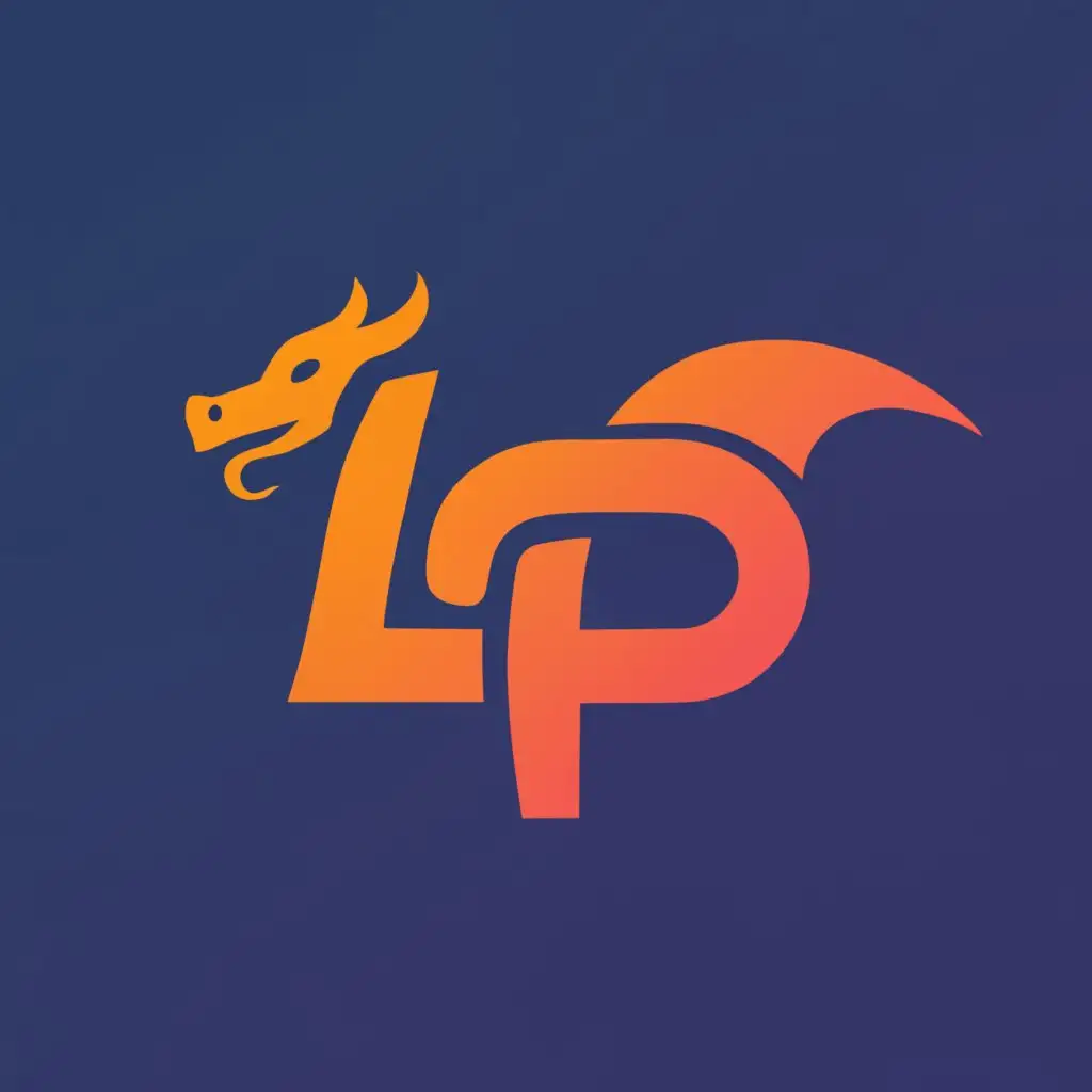 logo, LP, 25, Dragon, with the text "LP", typography
