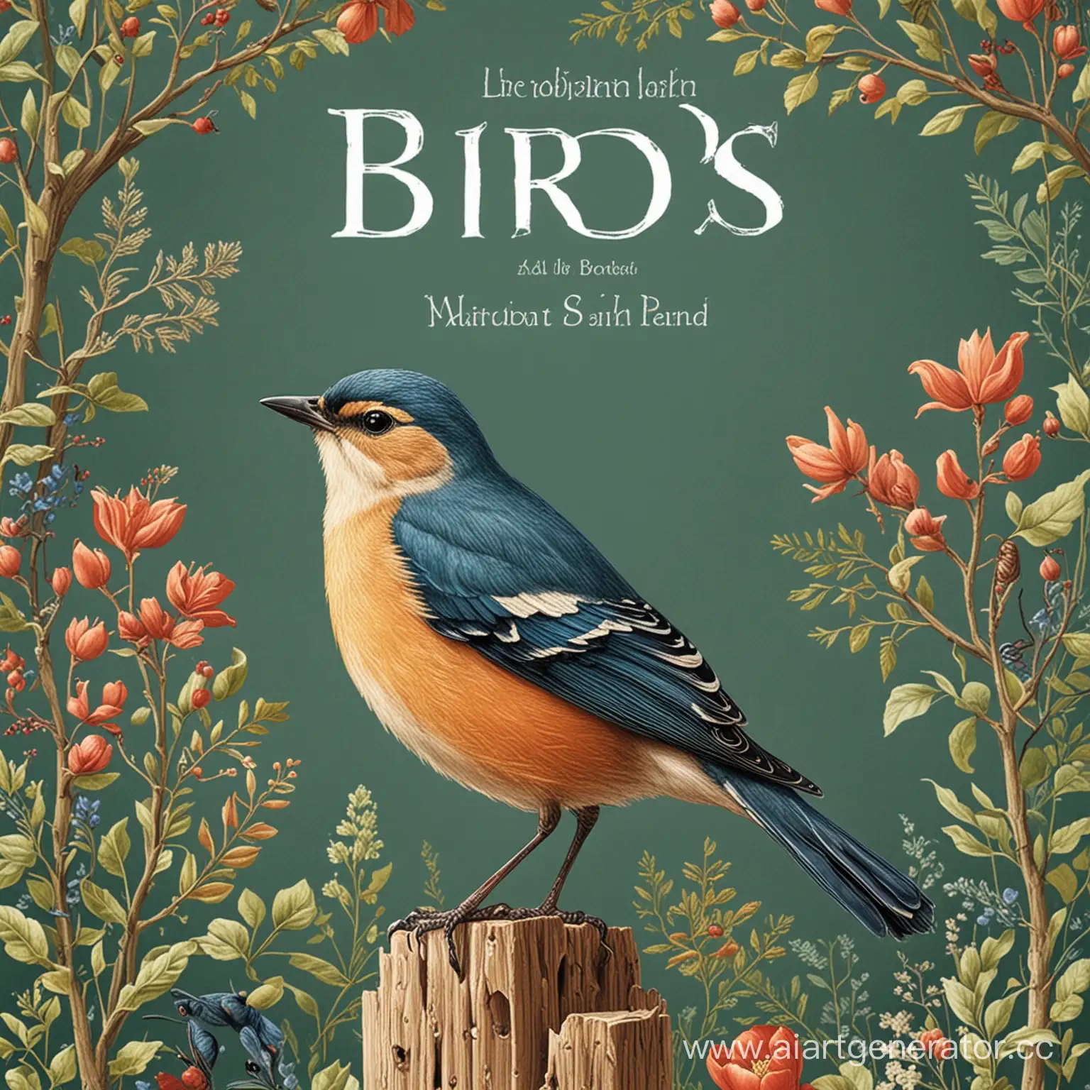 Colorful-Avian-Diversity-A-Captivating-Book-Cover-Featuring-Birds