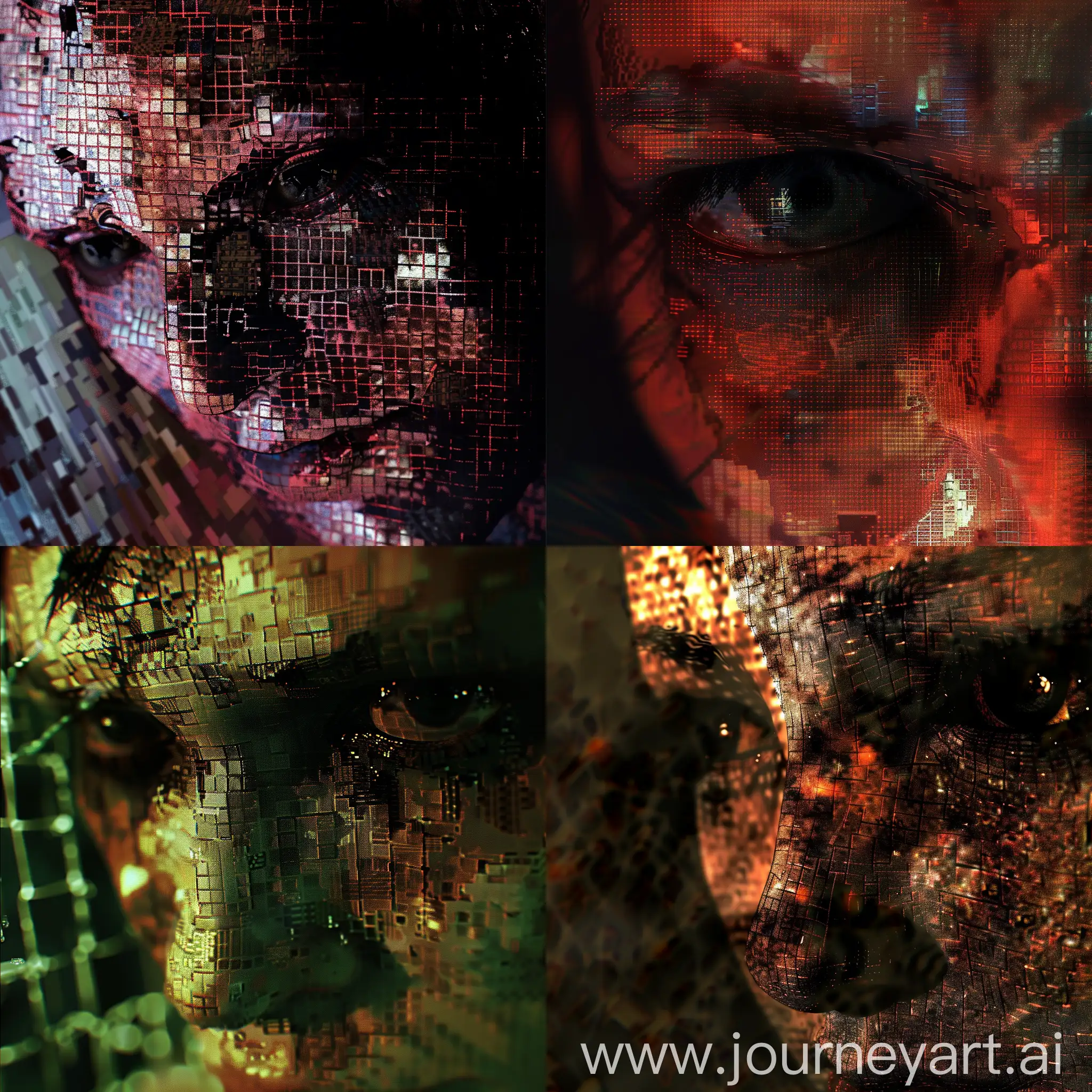 pixelated glitchart of close-up of {subject}, ps1 playstation psx gamecube game radioactive silent hill dreams screencapture, bryce 3d