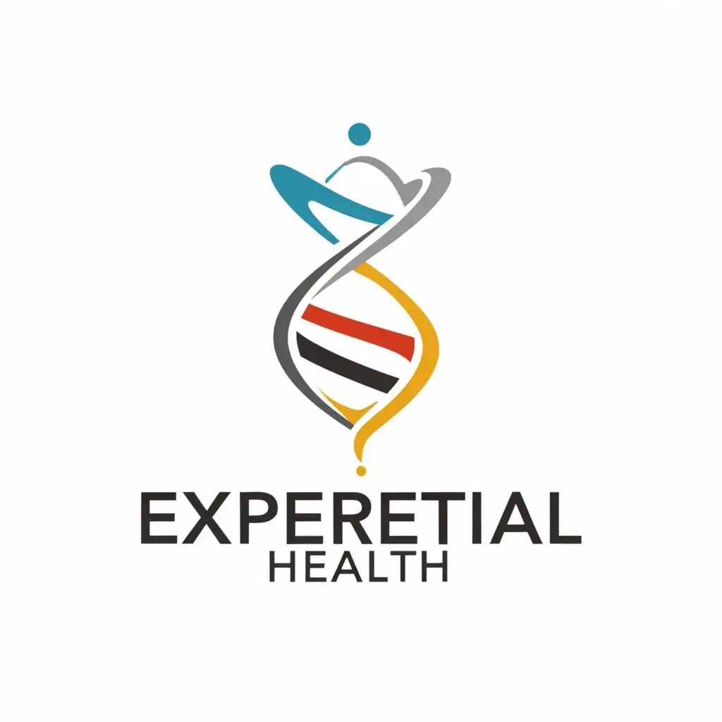 a logo design,with the text "Experiential Health", main symbol:energy dna,Minimalistic,be used in Medical Dental industry,clear background