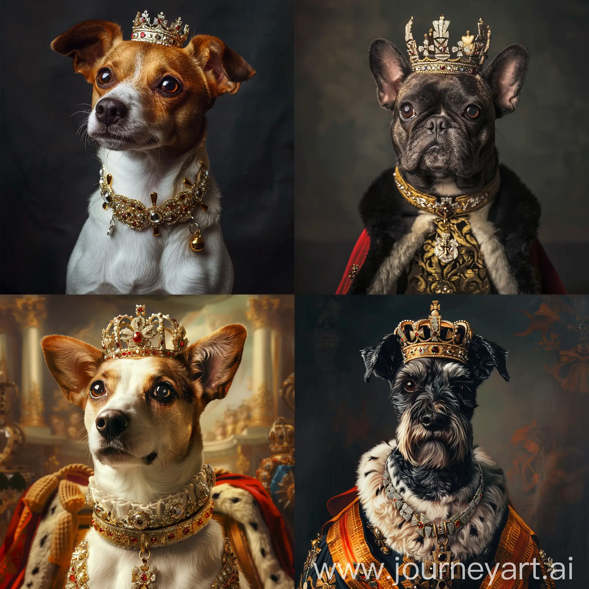 generate image of royal dog high resolution, nice, ar 4:3