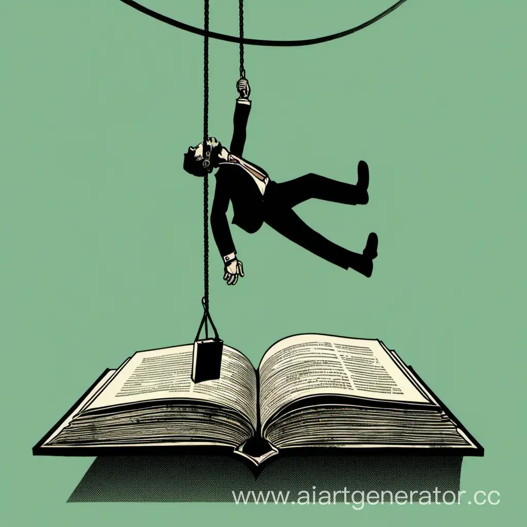 Man-Hanging-on-Book-Surrealistic-Reading-Adventure