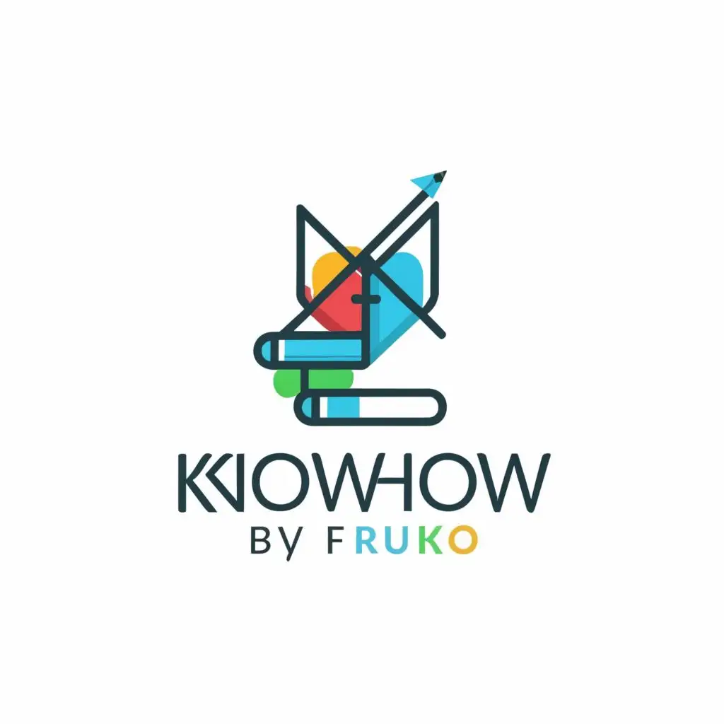 logo, Know How, with the text "By Fruko", typography, be used in Education industry