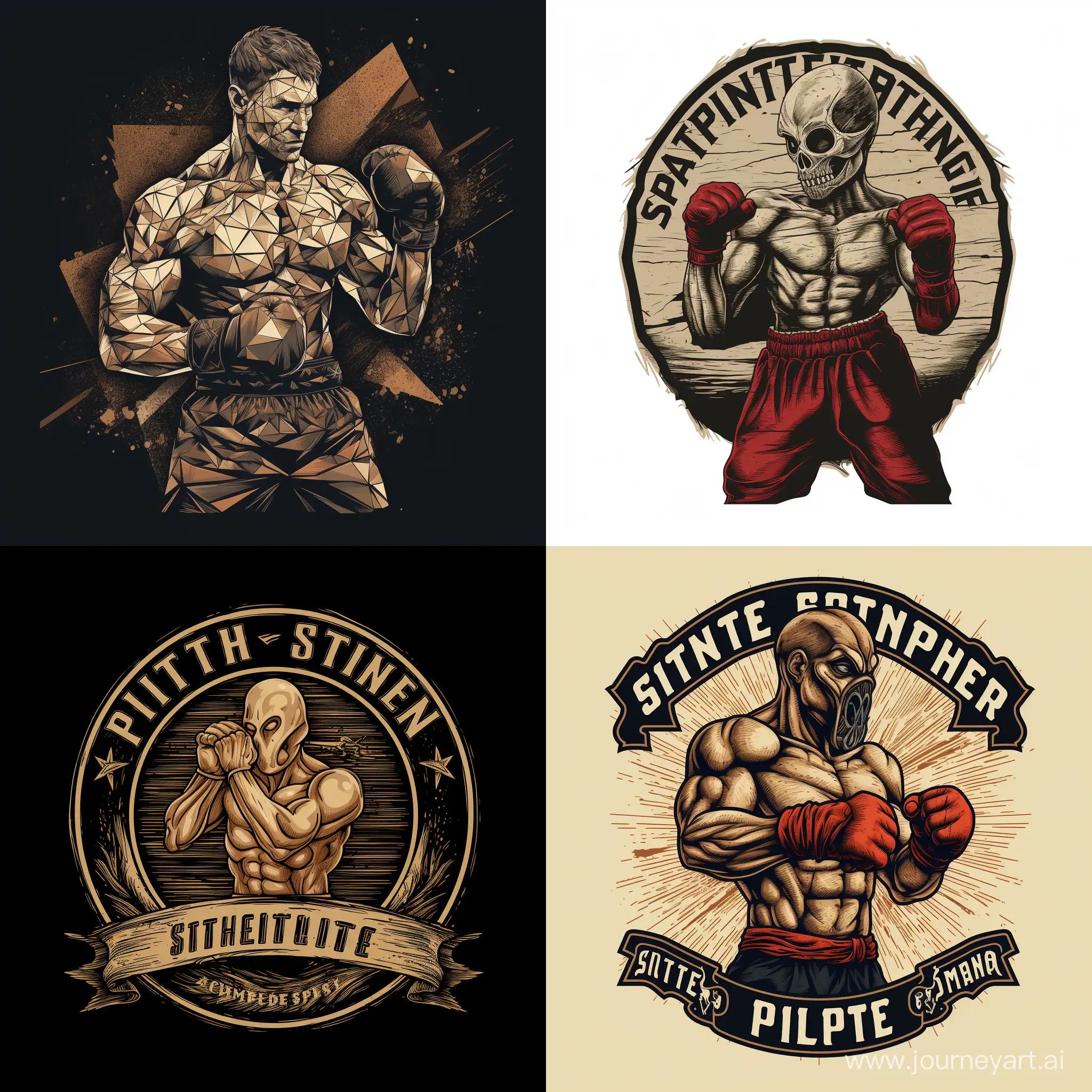 Dynamic-Antifa-Boxing-Gym-Logo-Featuring-Detailed-Wooden-Splinter
