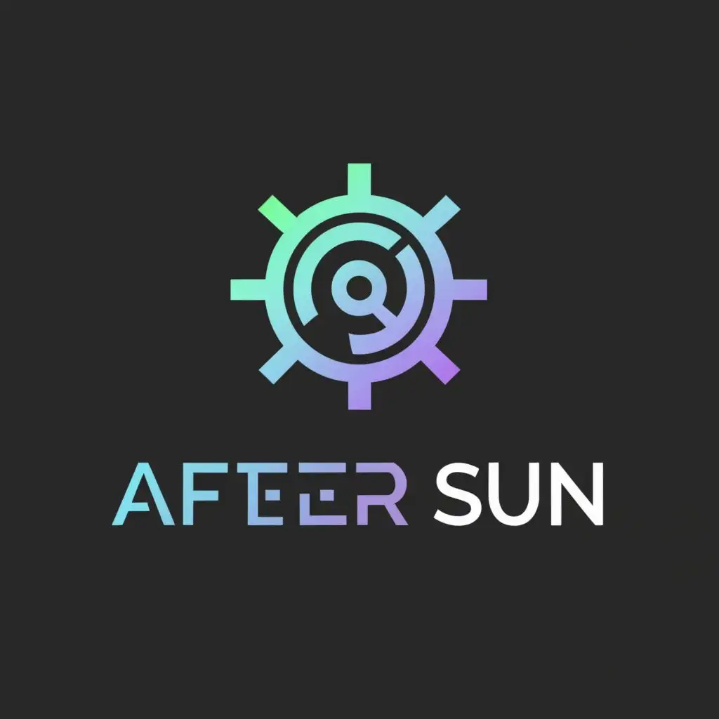 a logo design,with the text "After the sun", main symbol:cogwheel, be used in Technology industry