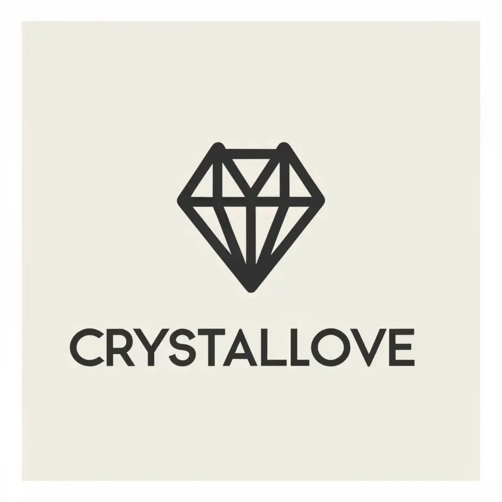 a logo design,with the text "Crystal love", main symbol:Crystal love,Moderate,be used in Retail industry,clear background