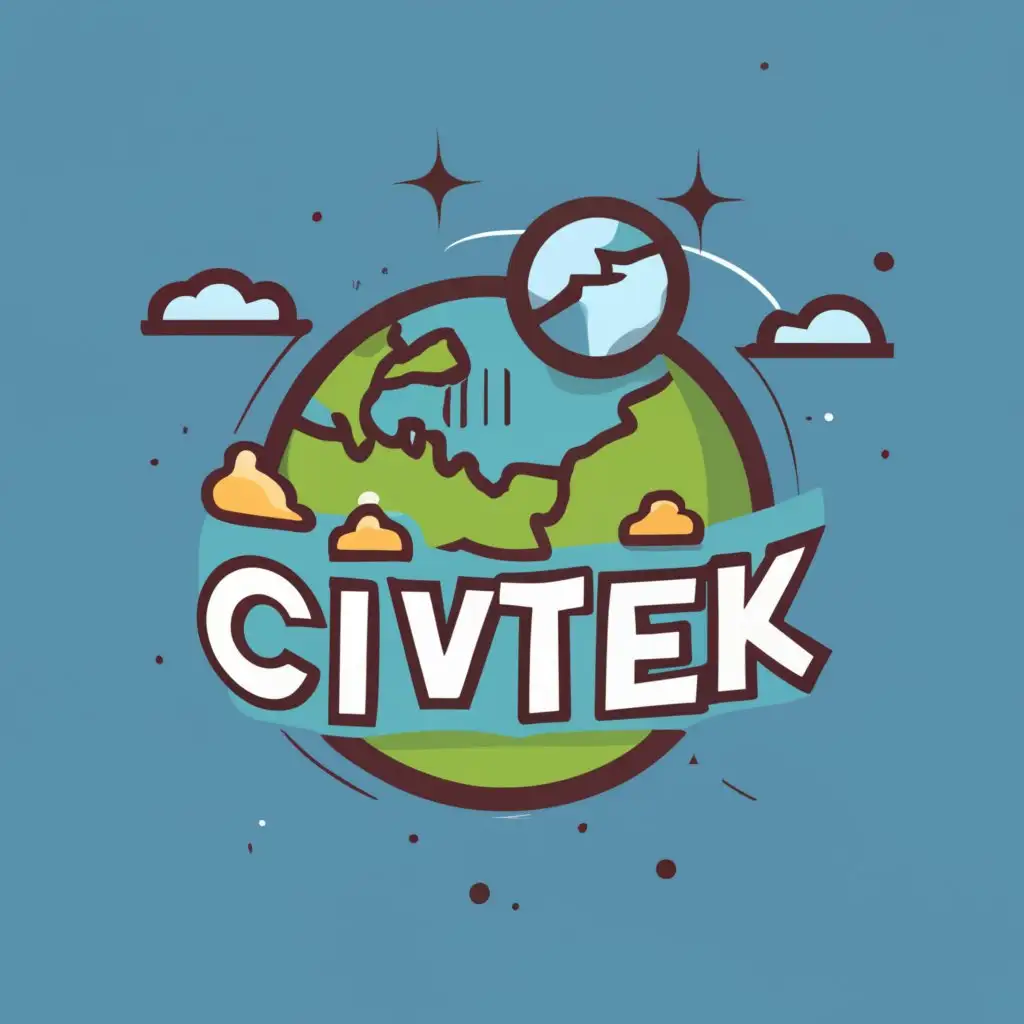 logo, people planet profit, with the text "CivTek International", typography