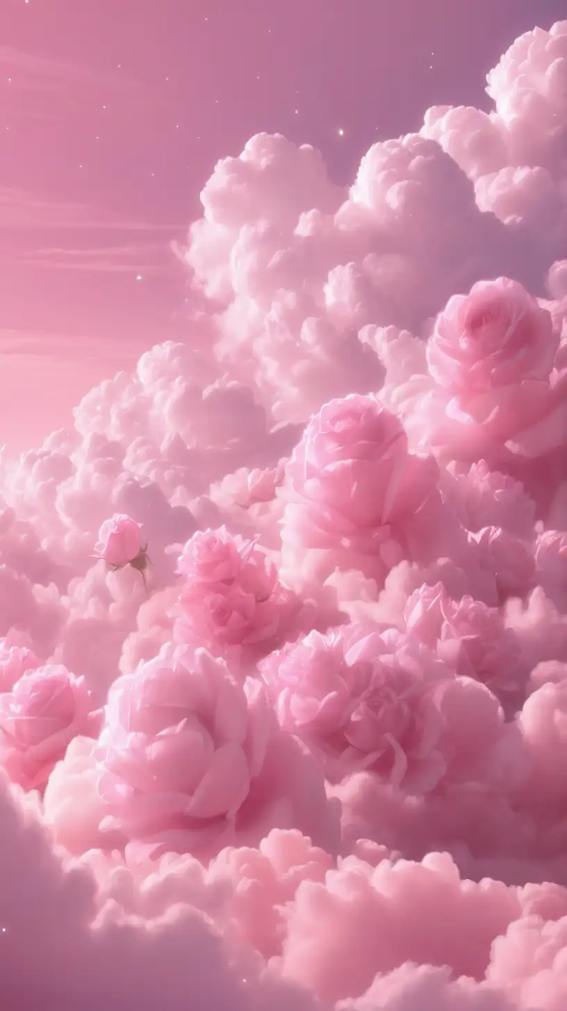 pink clouds clouds like pink roses delicate colors tenderness magic