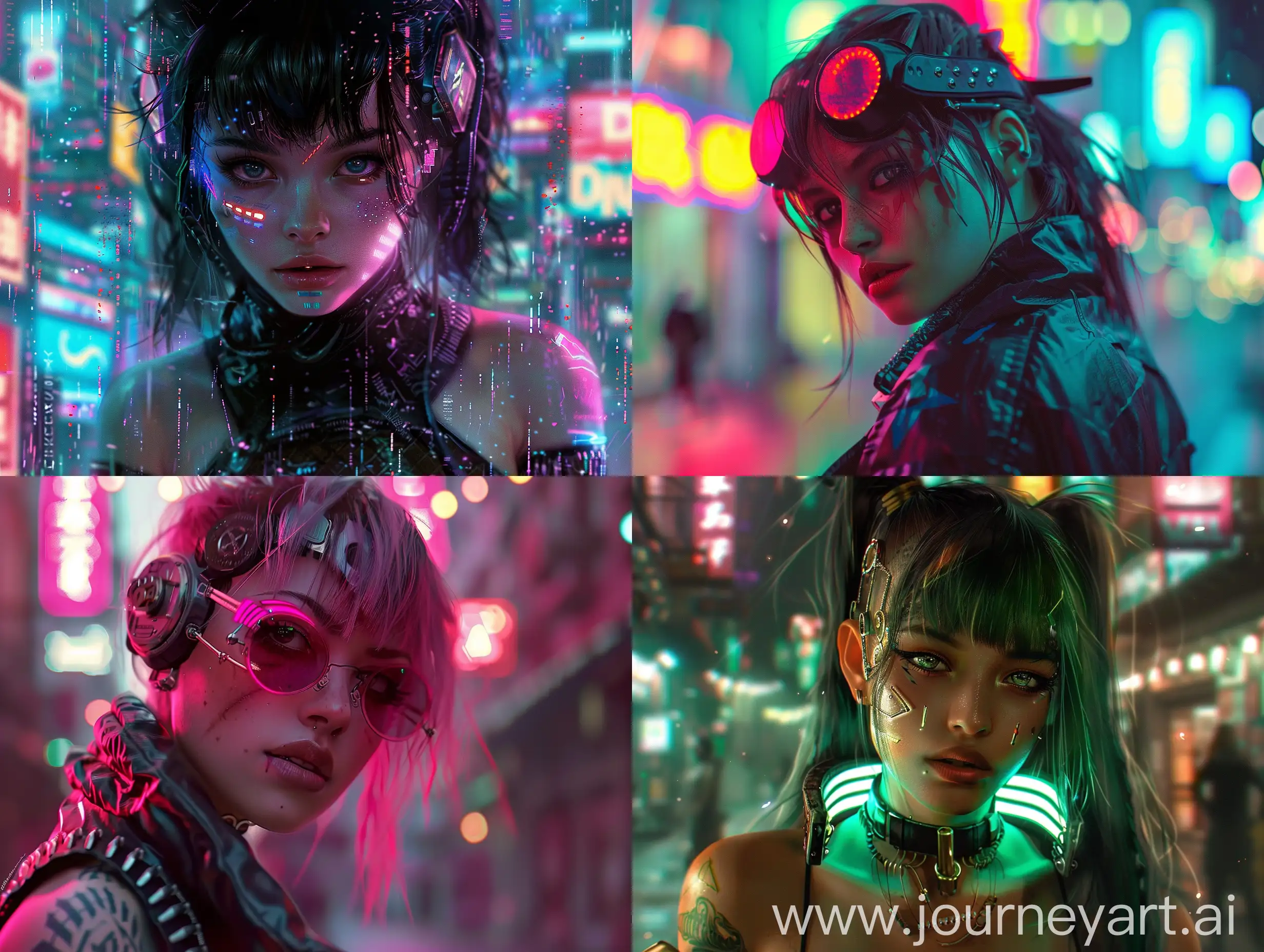 Futuristic-Cyberpunk-DVa-Embracing-Urban-Charm-Amidst-Glowing-Cityscape