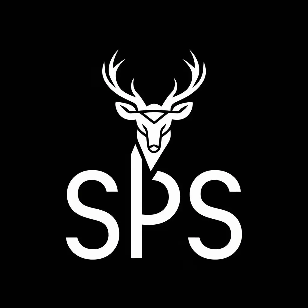logo, a deer, with the text "SPS", typography
