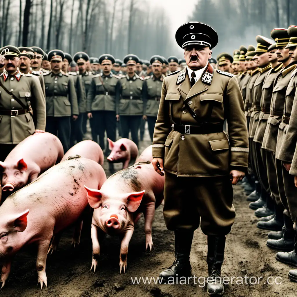 гитлер против украинских свиней военных