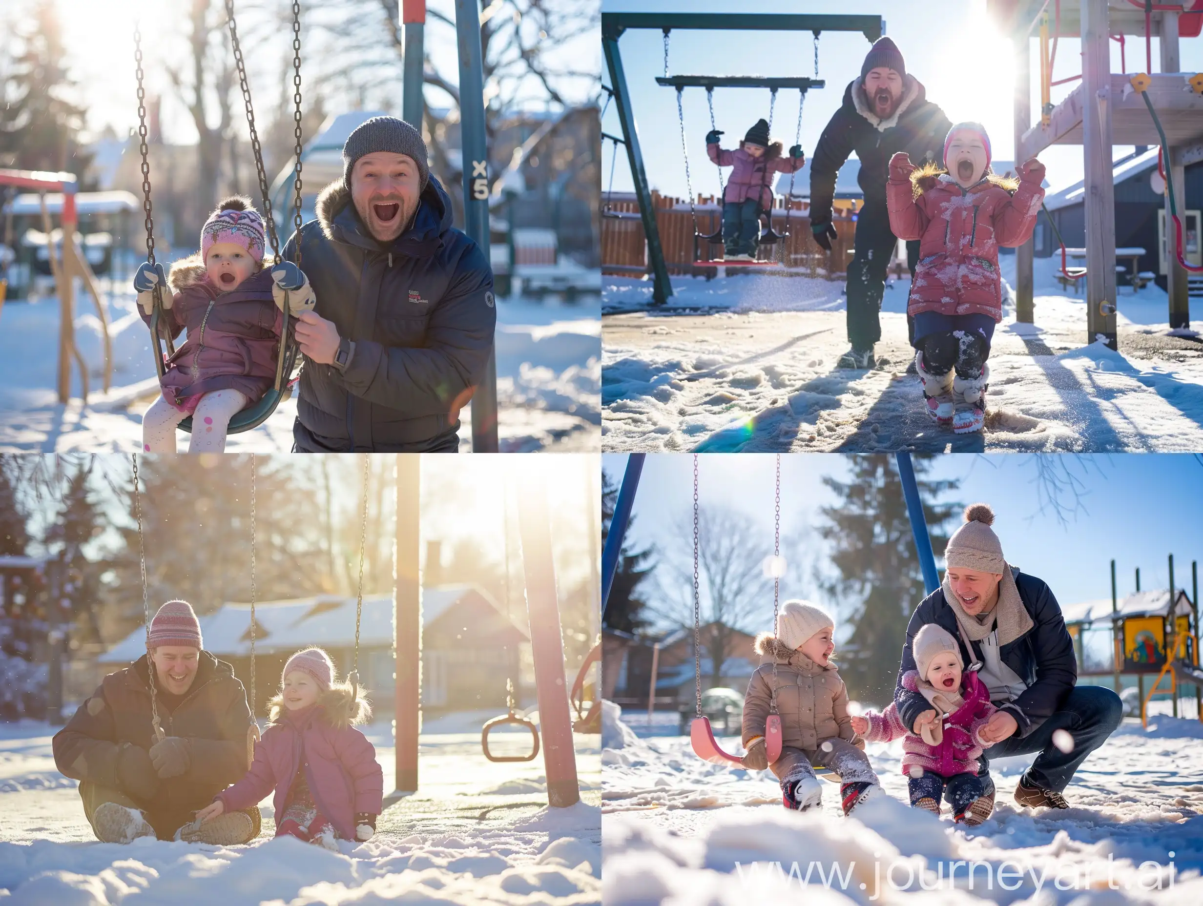 Energetic-Winter-Playground-Fun-with-Nordic-Dad-and-Kids