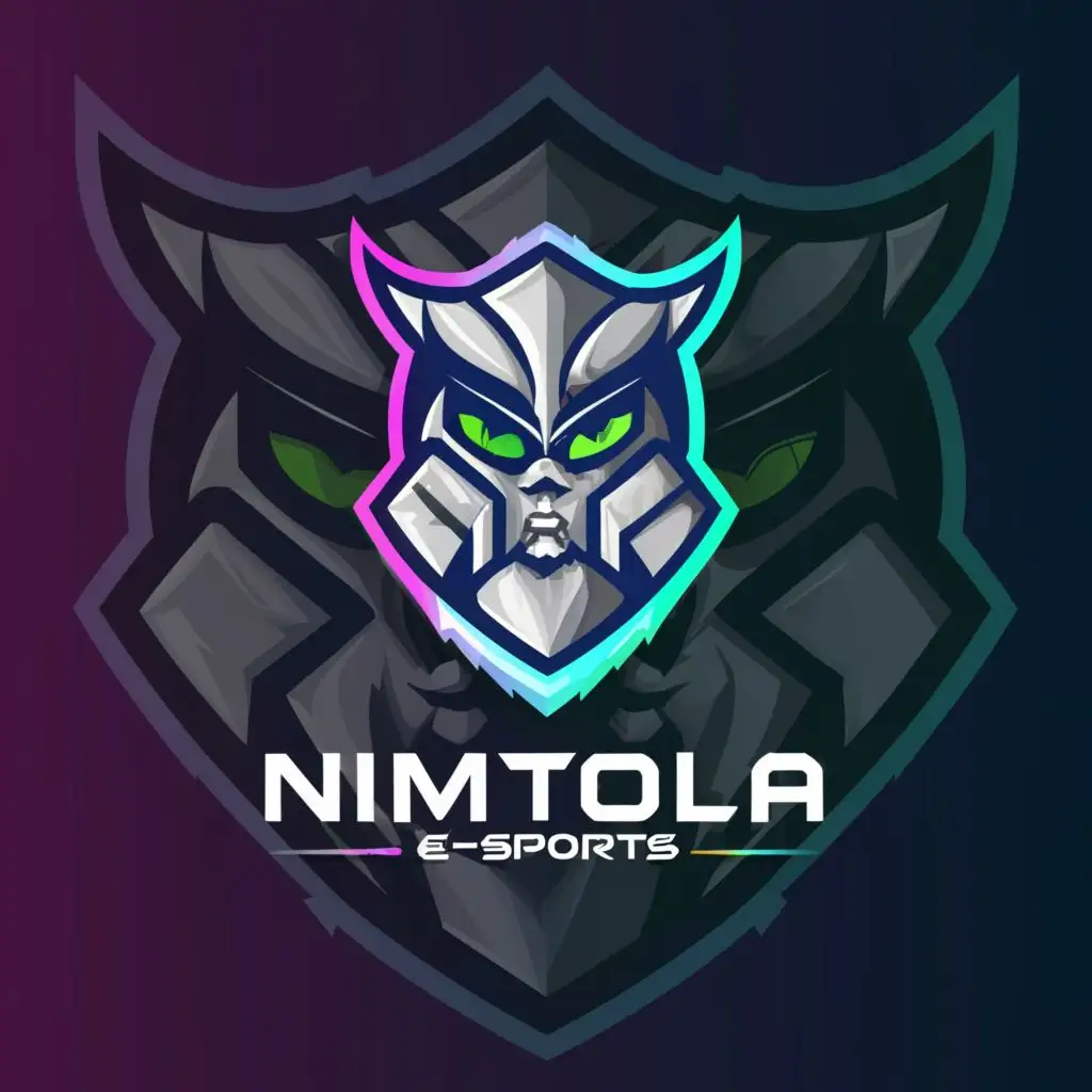 a logo design,with the text "Nimtola E-Sports", main symbol:Online character  ,Moderate,clear background