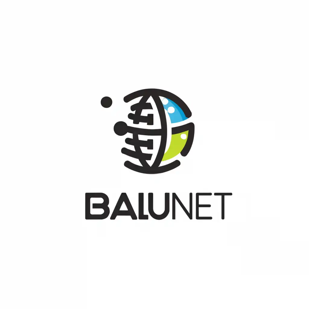 a logo design,with the text "Balu NET", main symbol:internet,Moderate,be used in Internet industry,clear background