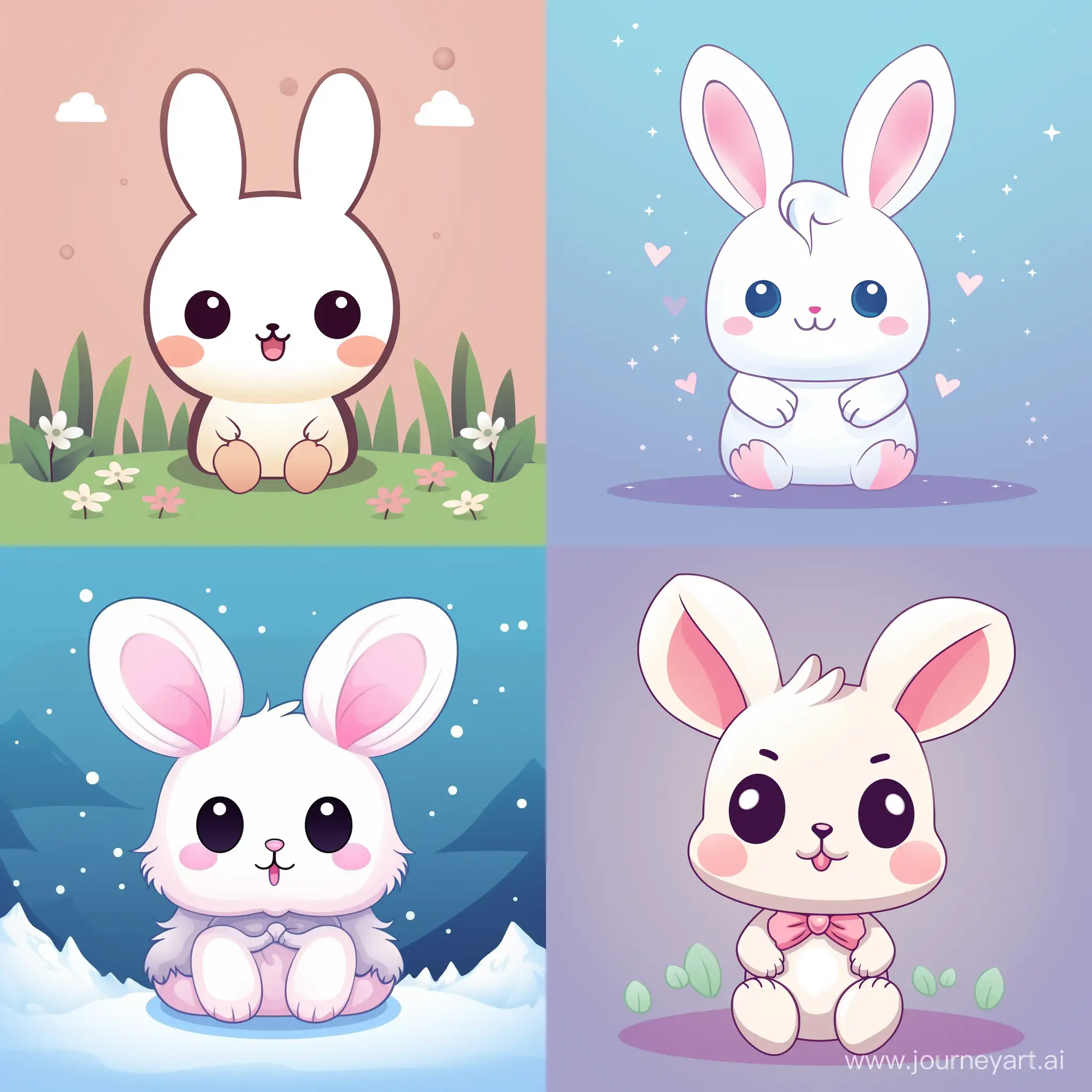 Charming-2D-Kawaii-Bunny-Surrounded-by-Adorable-Pastel-Designs