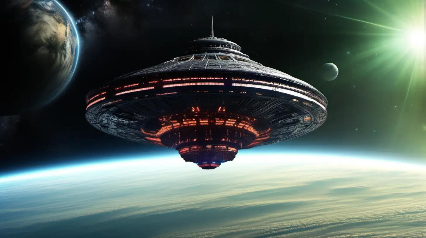 Massive Alien Spaceship Approaching Earths Atmosphere